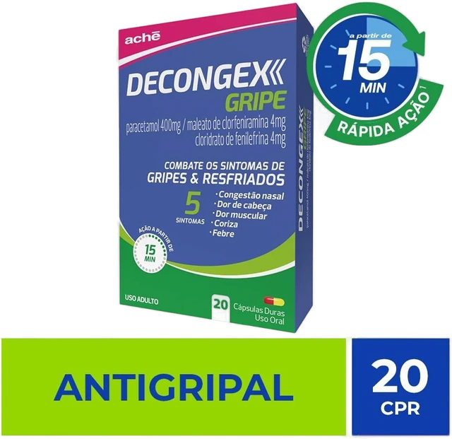 Decongex Gripe 20 Cápsulas