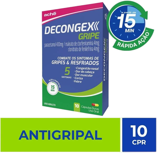 Decongex Gripe 10 Cápsulas