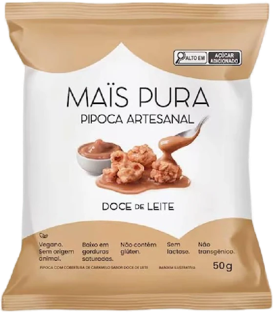 Pipoca Artesanal Mais Pura Doce De Leite 50g