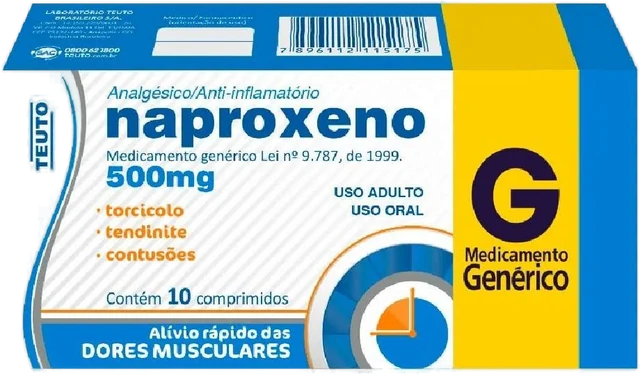 Naproxeno 500mg 10 Comprimidos Teuto Genérico