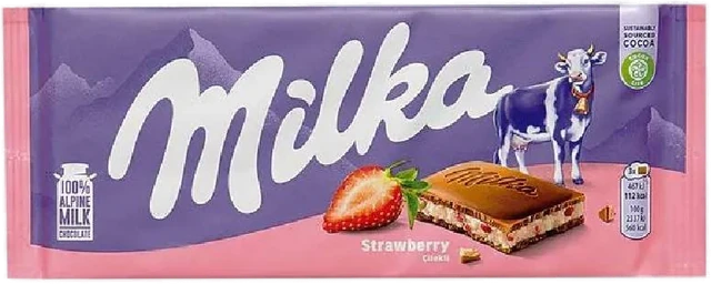 Chocolate Em Barra Milka Strawberry 100g