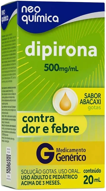 Dipirona Monoidratada 500mg/ml Abacaxi Gotas 20ml Neo Quím