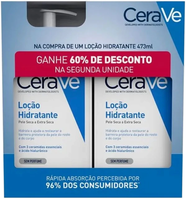 Kit Loção Hidratante Cerave Pele Seca A Extra Seca 473ml -