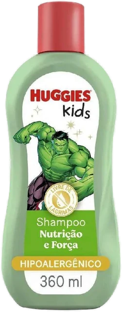 Shampoo Infantil Huggies Kids Nutrição E Força Hulk 360ml