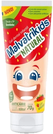 Gel Dental Infantil Malvatrikids Natural Morango 70g
